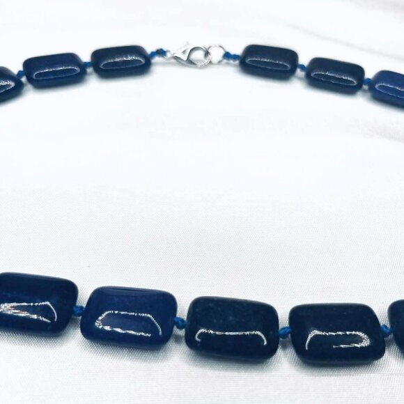 Vintage Lapis Lazuli Necklace – Natural Stone, 46 cm, Canada - Picture 6 of 10